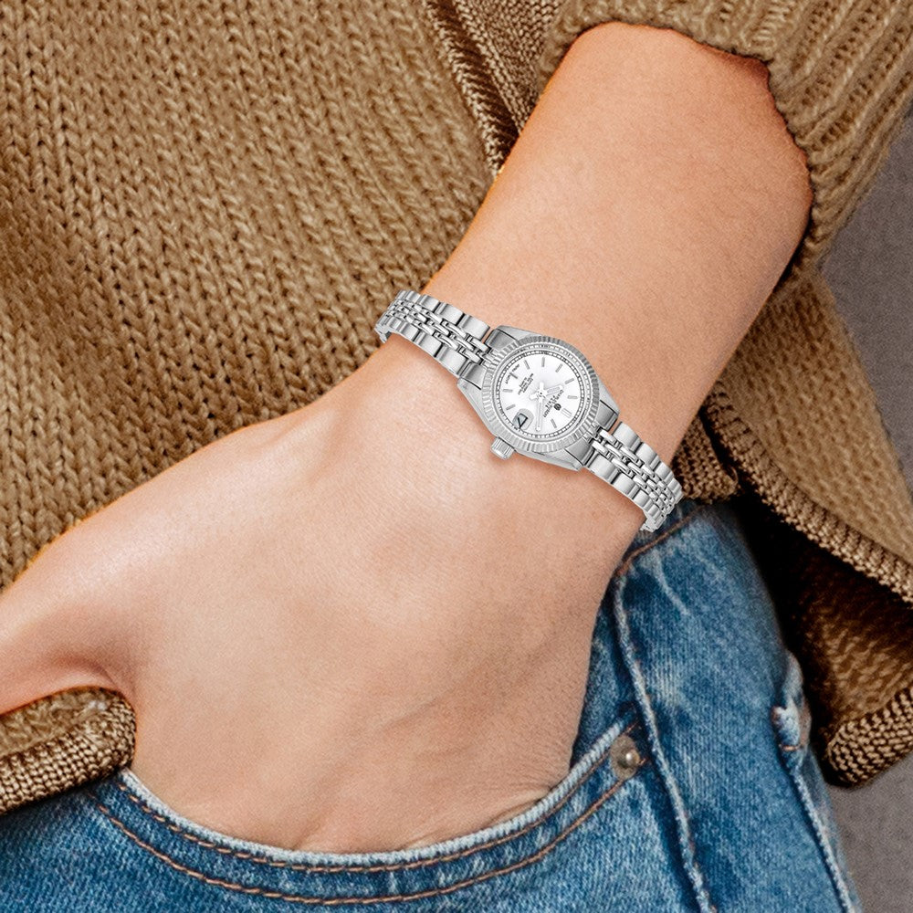 Alternate view of the Ladies Stainless Steel, Round Analog Watch by Charles Hubert by The Black Bow Jewelry Co.