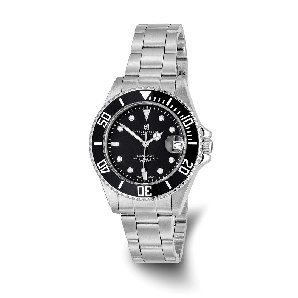 Charles Hubert Ladies Rotating Diver's Bezel Watch, Item W8331 by The Black Bow Jewelry Co.