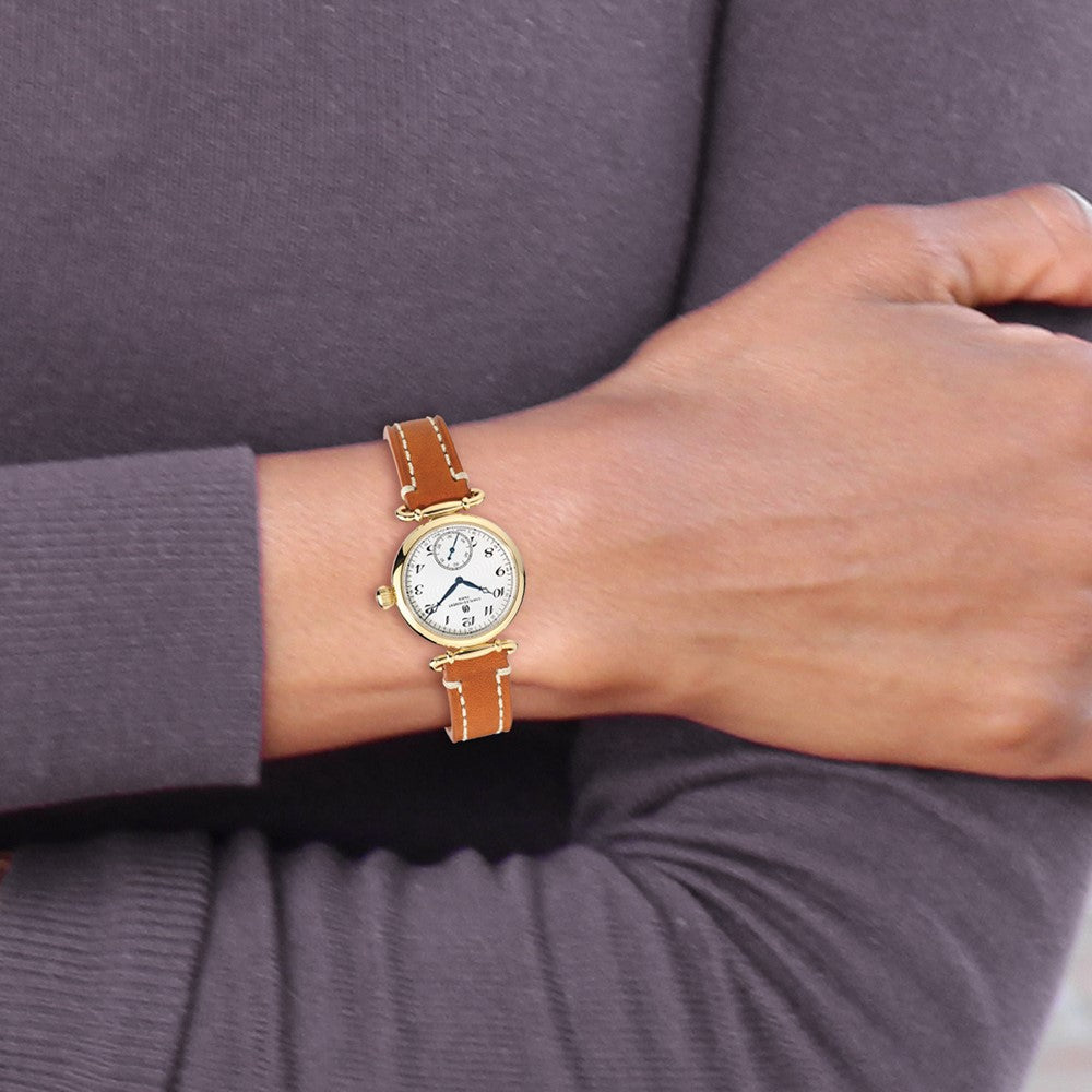 Alternate view of the Charles Hubert Ladies IP-plated Stainless Leather Band 34mm Watch by The Black Bow Jewelry Co.