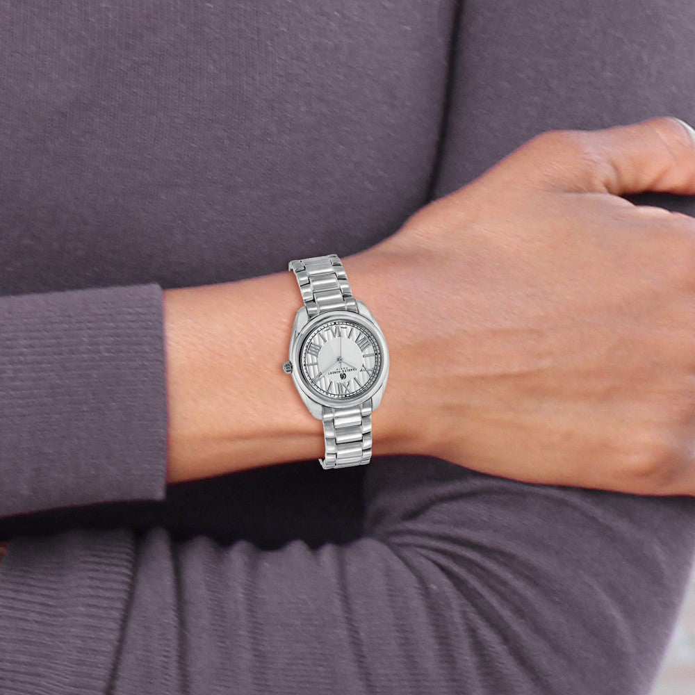Alternate view of the Charles Hubert Ladies Stainless Steel Off-White Dial Watch by The Black Bow Jewelry Co.