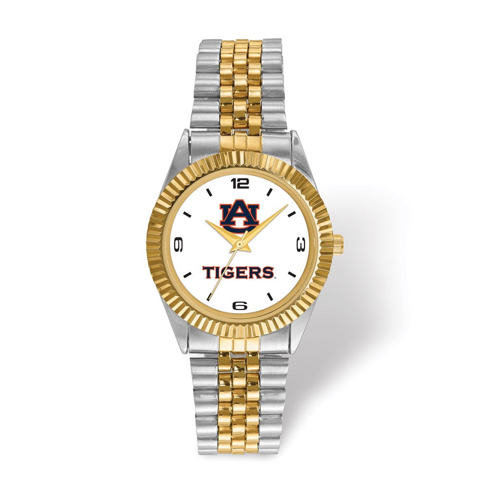 Mens Auburn University Pro Two-tone Watch, Item W9518 by The Black Bow Jewelry Co.