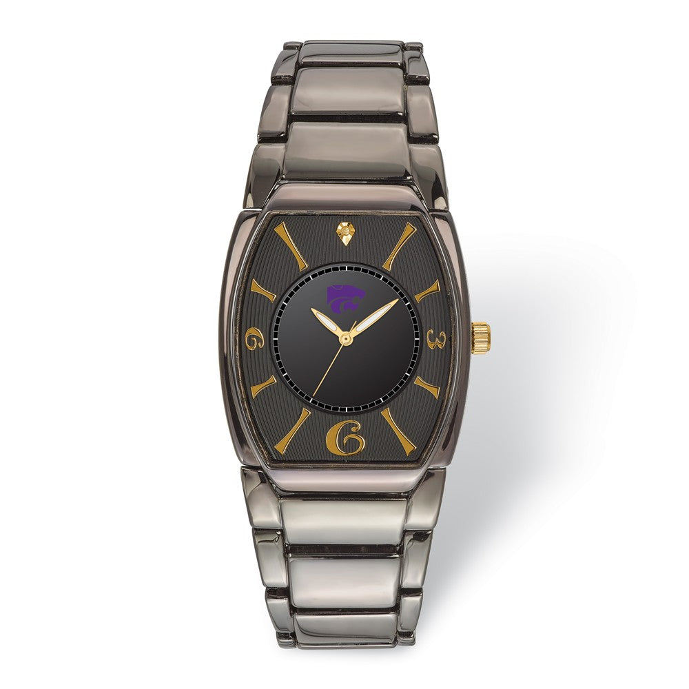 Mens Kansas State University Executive Black-plated Watch, Item W9548 by The Black Bow Jewelry Co.