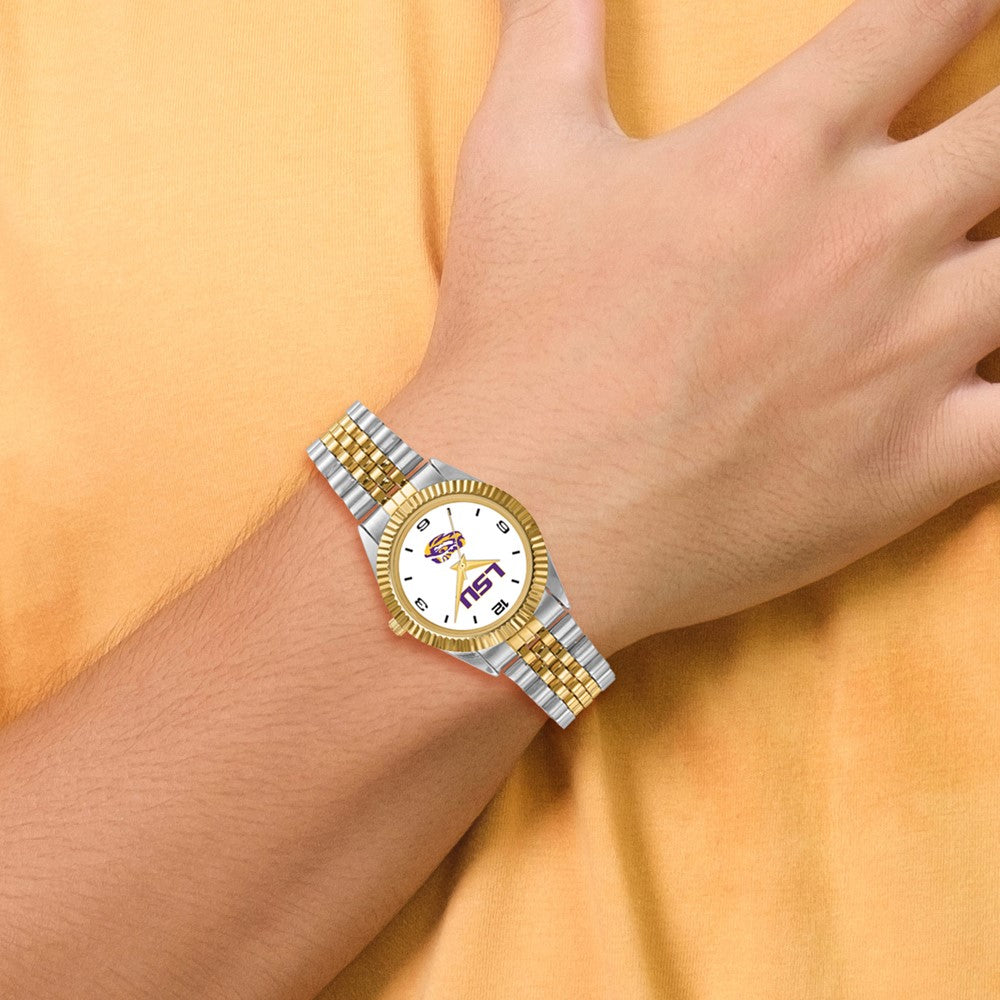 Alternate view of the Mens Louisiana State University Pro Two-tone Watch by The Black Bow Jewelry Co.