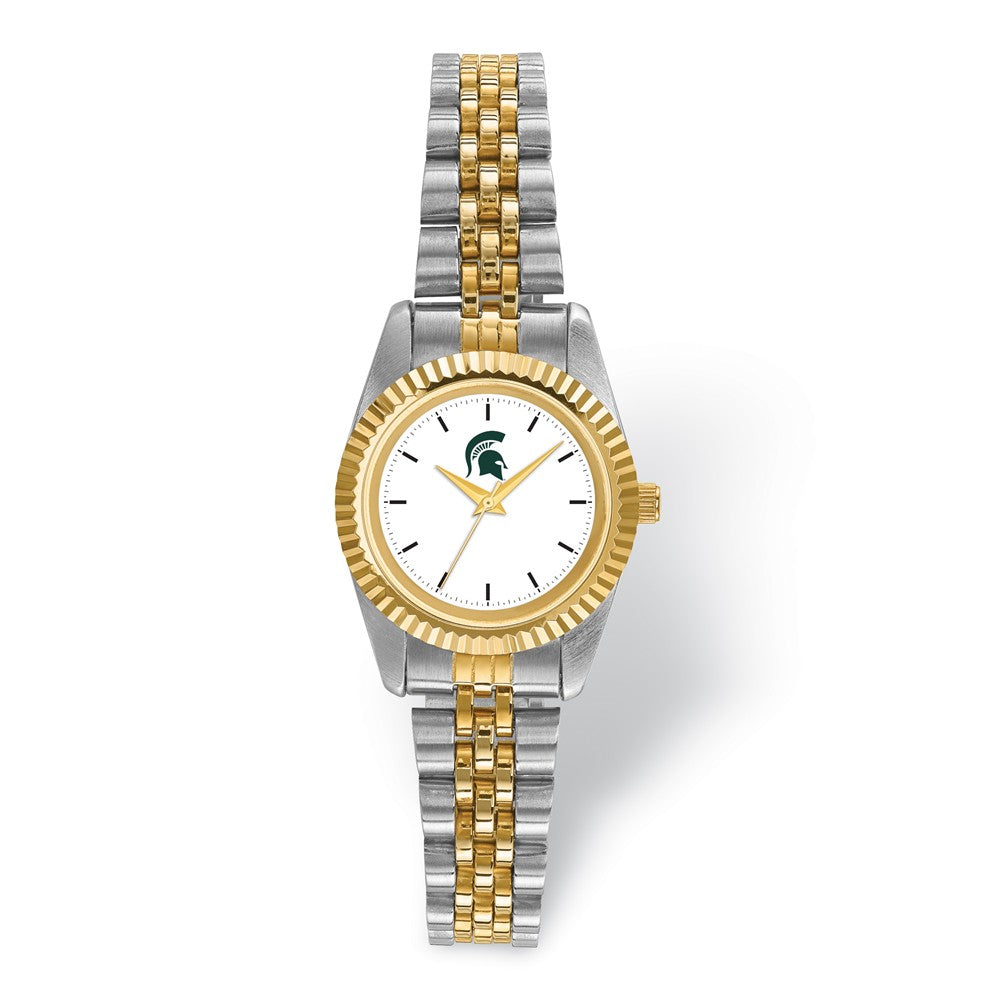Ladies Michigan State University Pro Two-tone Watch, Item W9565 by The Black Bow Jewelry Co.
