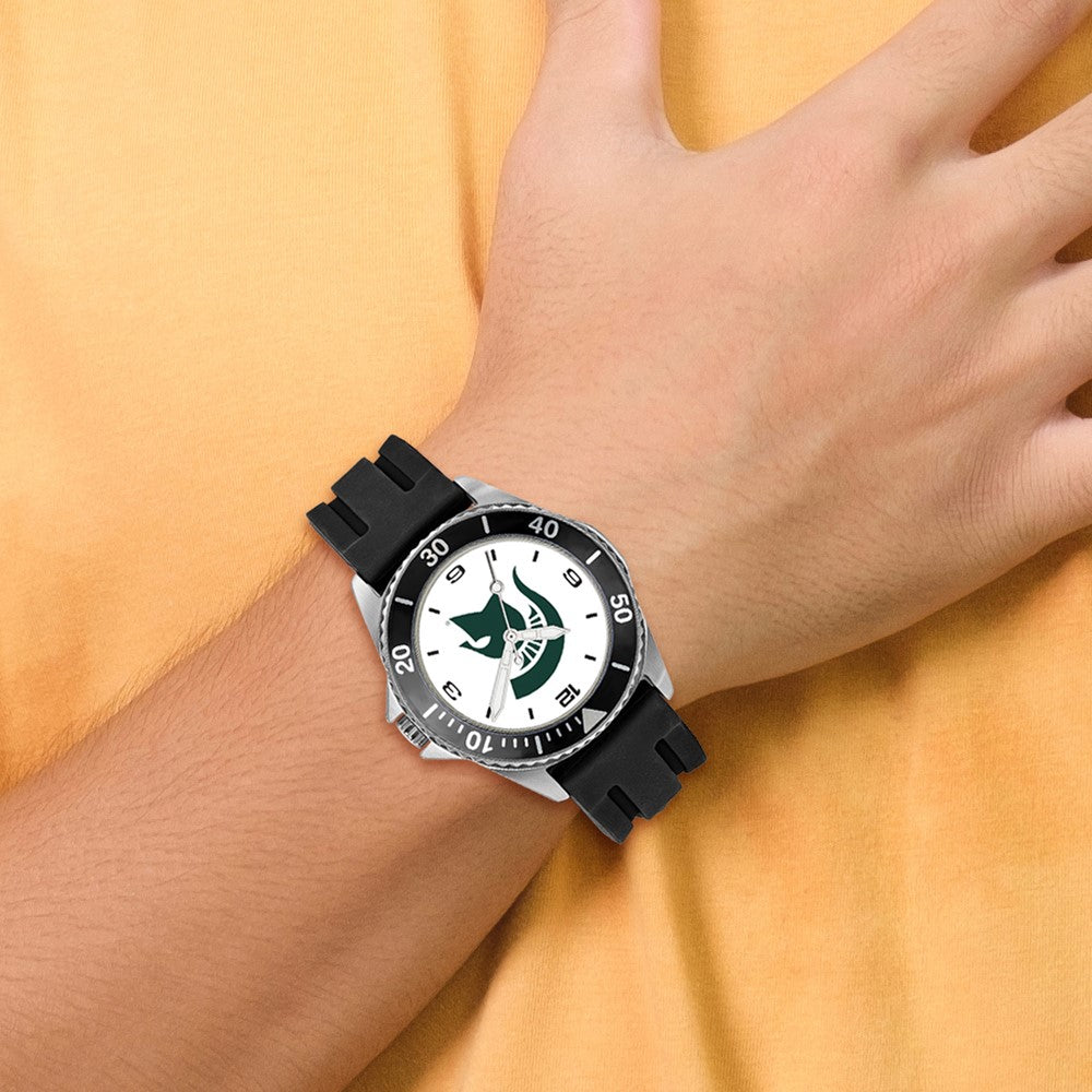 Alternate view of the Mens Michigan State University Collegiate Watch by The Black Bow Jewelry Co.