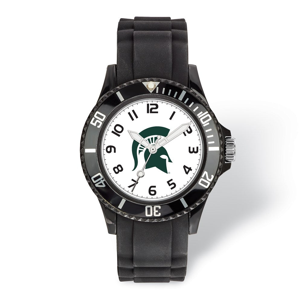 Mens Michigan State University Scholastic Watch, Item W9568 by The Black Bow Jewelry Co.