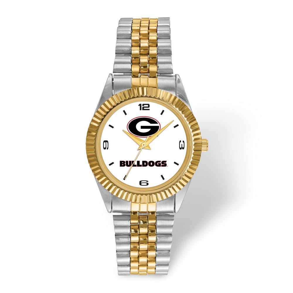 Mens University of Georgia Pro Two-tone Watch, Item W9624 by The Black Bow Jewelry Co.