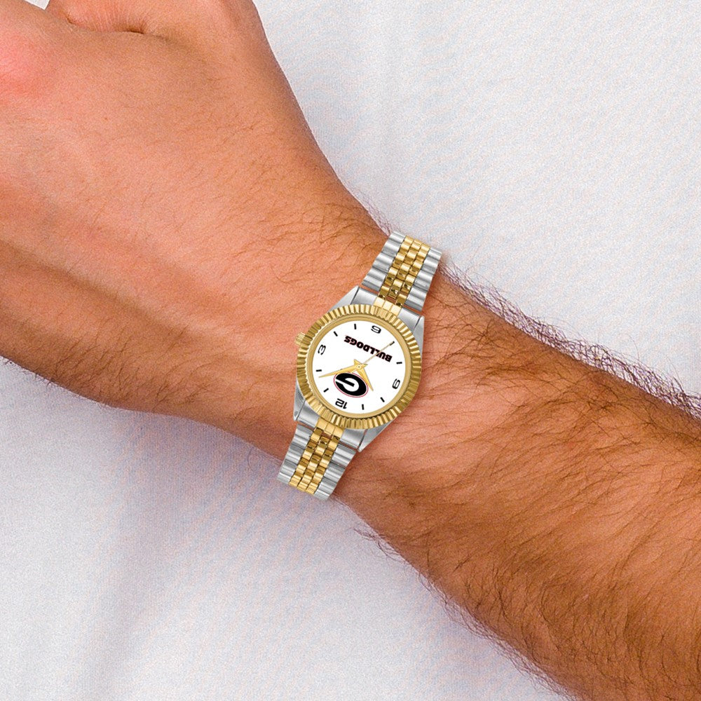 Alternate view of the Mens University of Georgia Pro Two-tone Watch by The Black Bow Jewelry Co.