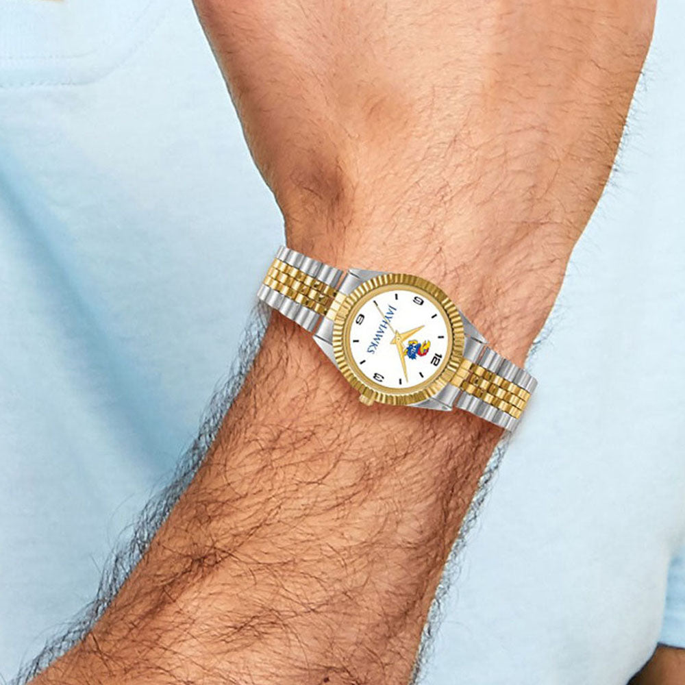 Alternate view of the Mens University of Kansas Pro Two-tone Watch by The Black Bow Jewelry Co.