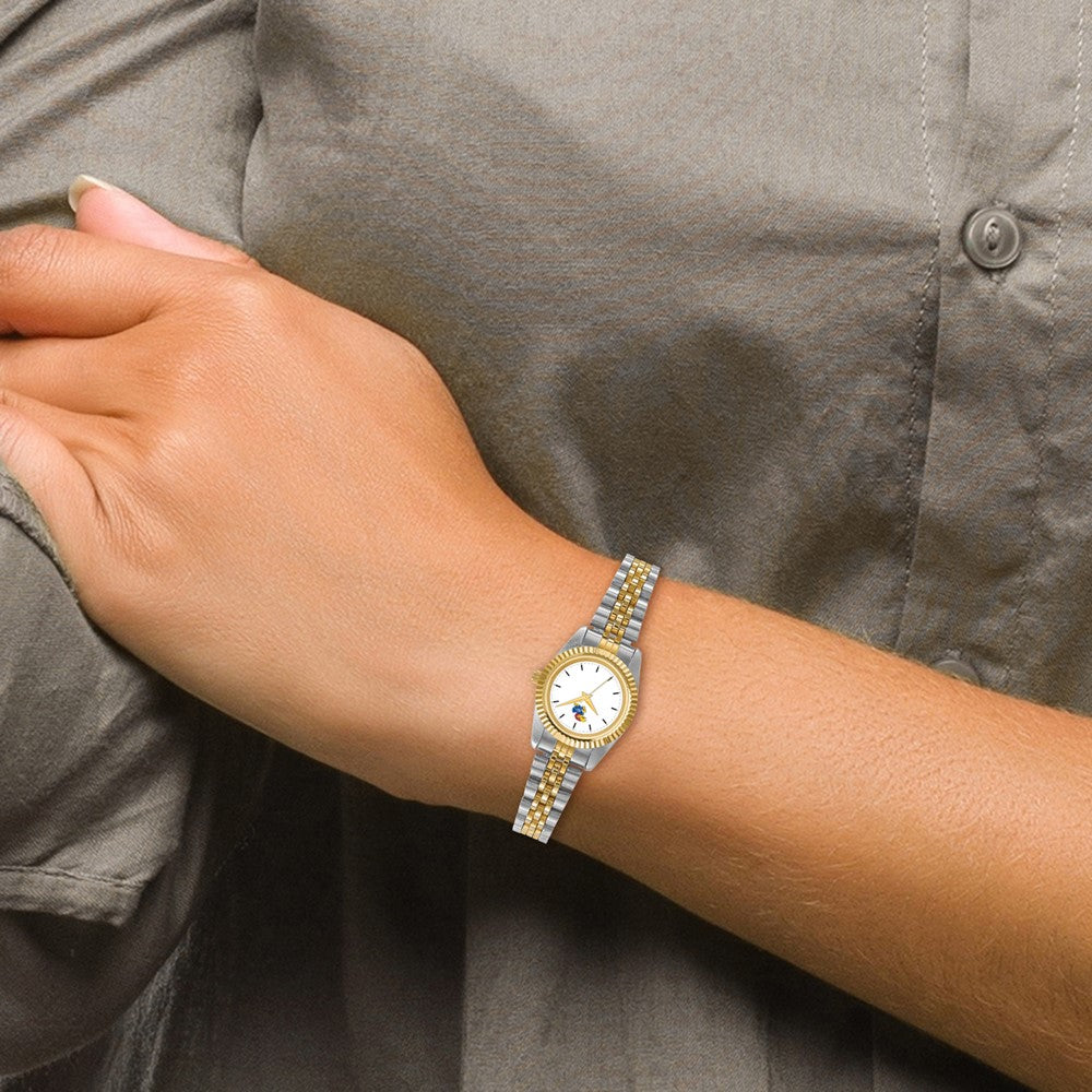 Alternate view of the Ladies University of Kansas Pro Two-tone Watch by The Black Bow Jewelry Co.