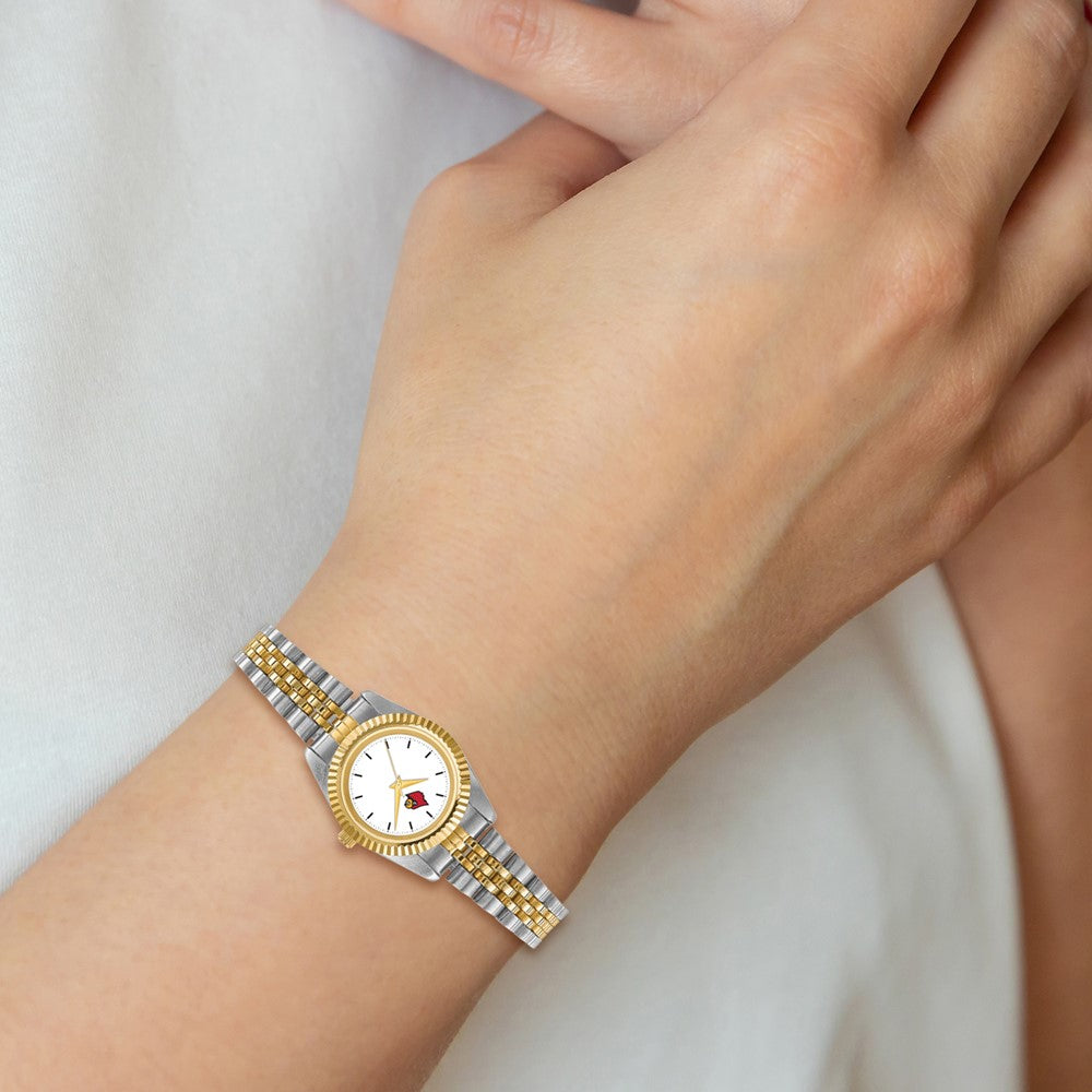 Alternate view of the Ladies University of Louisville Pro Two-tone Watch by The Black Bow Jewelry Co.