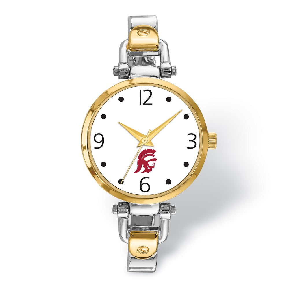 Ladies University of Southern California Elegant 2-tone Watch, Item W9689 by The Black Bow Jewelry Co.
