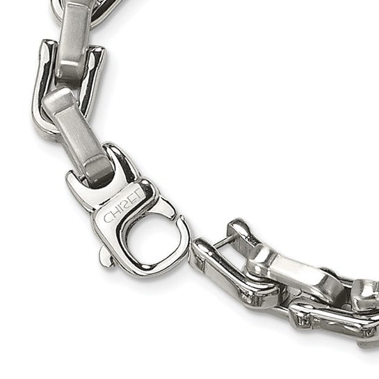 Men's Stainless Steel Brushed & Polished Shackle Chain