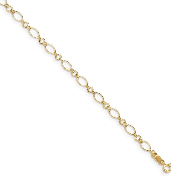 14k Solid Yellow Gold 1.5mm Rolo Chain Extender Necklace 1 to 10