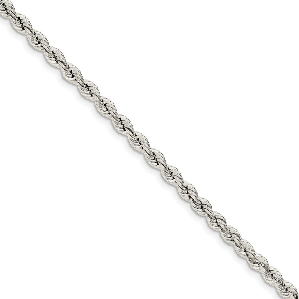 4.5mm Sterling Silver Solid Rope Chain Bracelet, Item B12982 by The Black Bow Jewelry Co.
