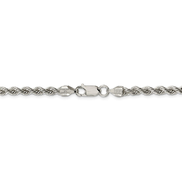 4.5mm Sterling Silver Solid Rope Chain Bracelet, 7 inch by The Black Bow Jewelry Co.