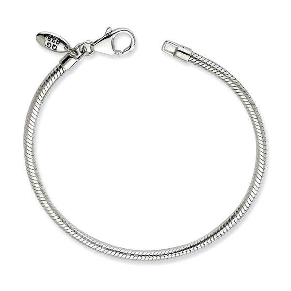 Adjustable Twisted Cable Stainless Steel Bangle with Sterling Silver M  Initial Charm, Shop 925 Silver & stainless Steel Steel My Heart Bangles