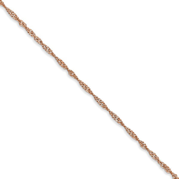 14K Gold Twisted Curb Rope Chain Singapore (Width 1.5mm)