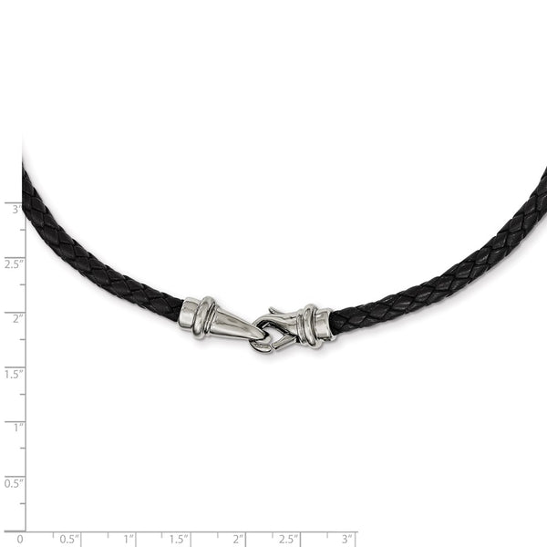 Leather Necklace Cord With Clasp, 16inch-24inch Braided Rope