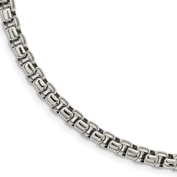 Men's 6mm Sterling Silver Solid Round Snake Chain Necklace, 30 inch by The Black Bow Jewelry Co.