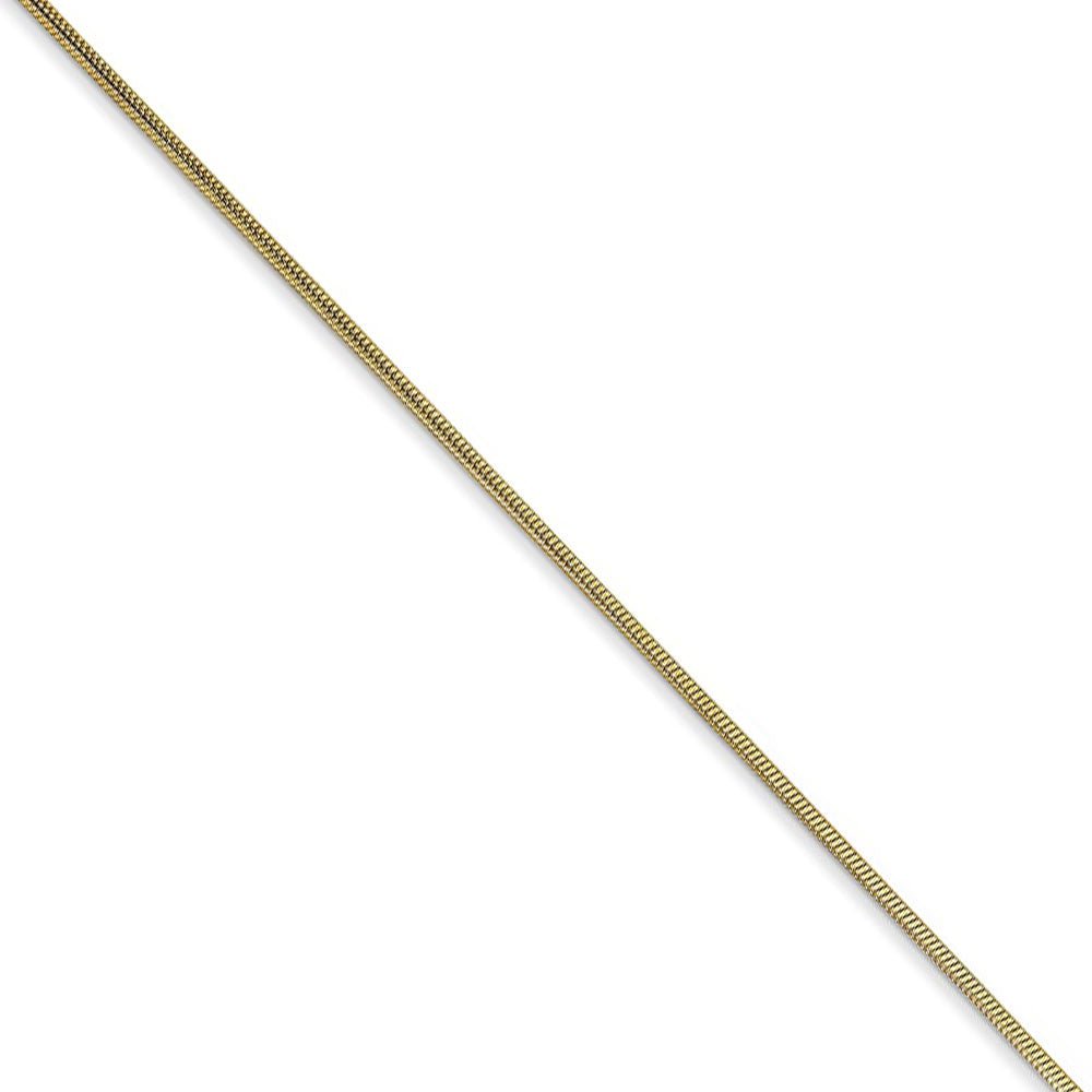 .90mm, 10 Karat Yellow Gold, Round Snake Chain - 16 inch, Item C9000-16 by The Black Bow Jewelry Co.