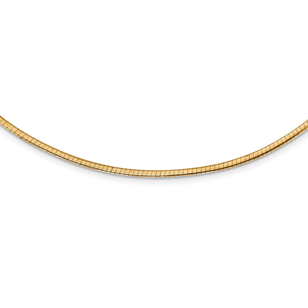 2mm Sterling Silver &amp; 14k Gold Plated Cubetto Necklace, 16-18 Inch, Item C9705 by The Black Bow Jewelry Co.