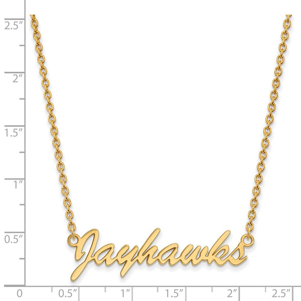 LogoArt 14K Gold Plated Silver U of Louisville Medium Pendant Necklace