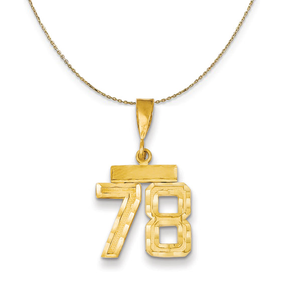 14k Yellow Gold, Varsity, Sm D/C Necklace Number 78