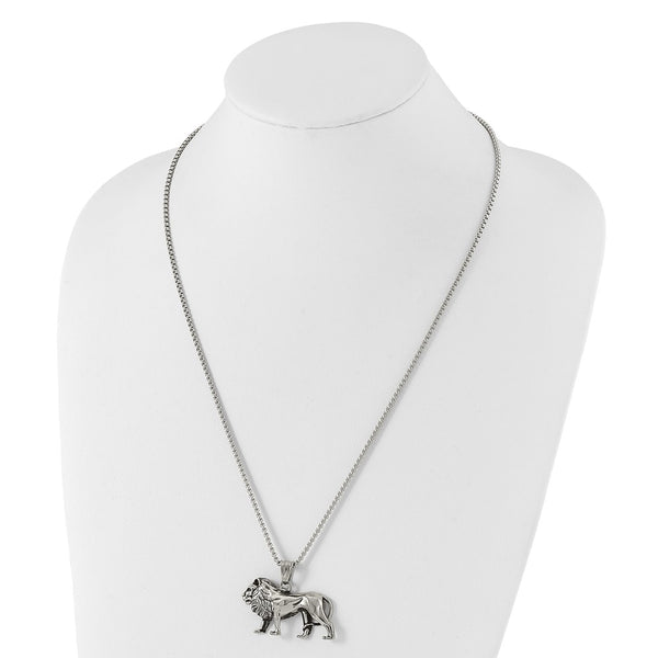 Lion Mini Dog Tag Necklace  Fine jewelry solid silver gold-finish necklaces  bracelets earrings