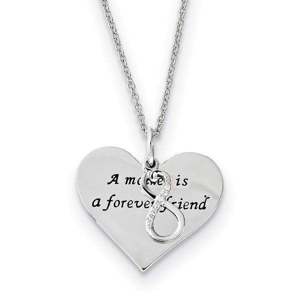 Tiffany & Co. Return to Tiffany Mini Sterling Silver Diamond Heart Tag and  Key Tag Pendant Necklace (Fine Jewelry and Watches,Fine Necklaces)