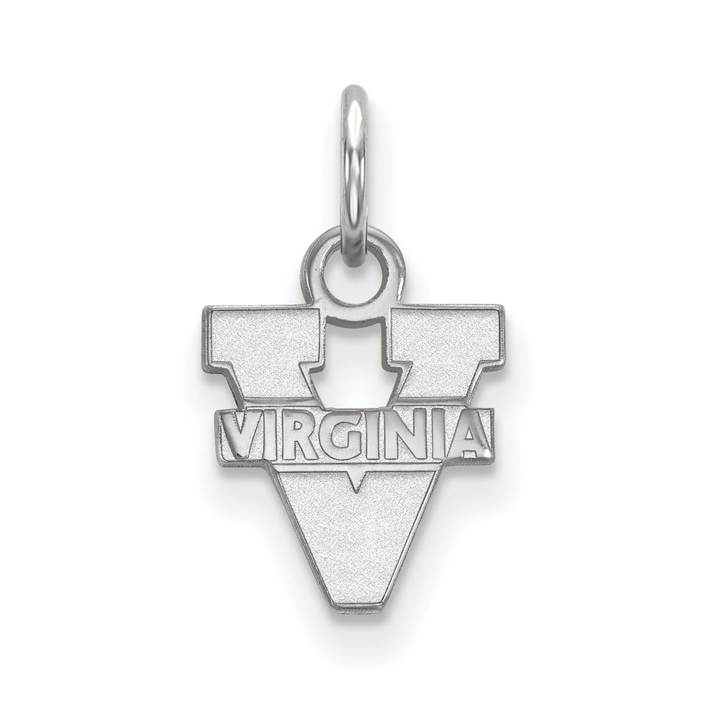 Sterling Silver U. of Virginia XS (Tiny) &#39;V&#39; Logo Charm or Pendant, Item P14994 by The Black Bow Jewelry Co.