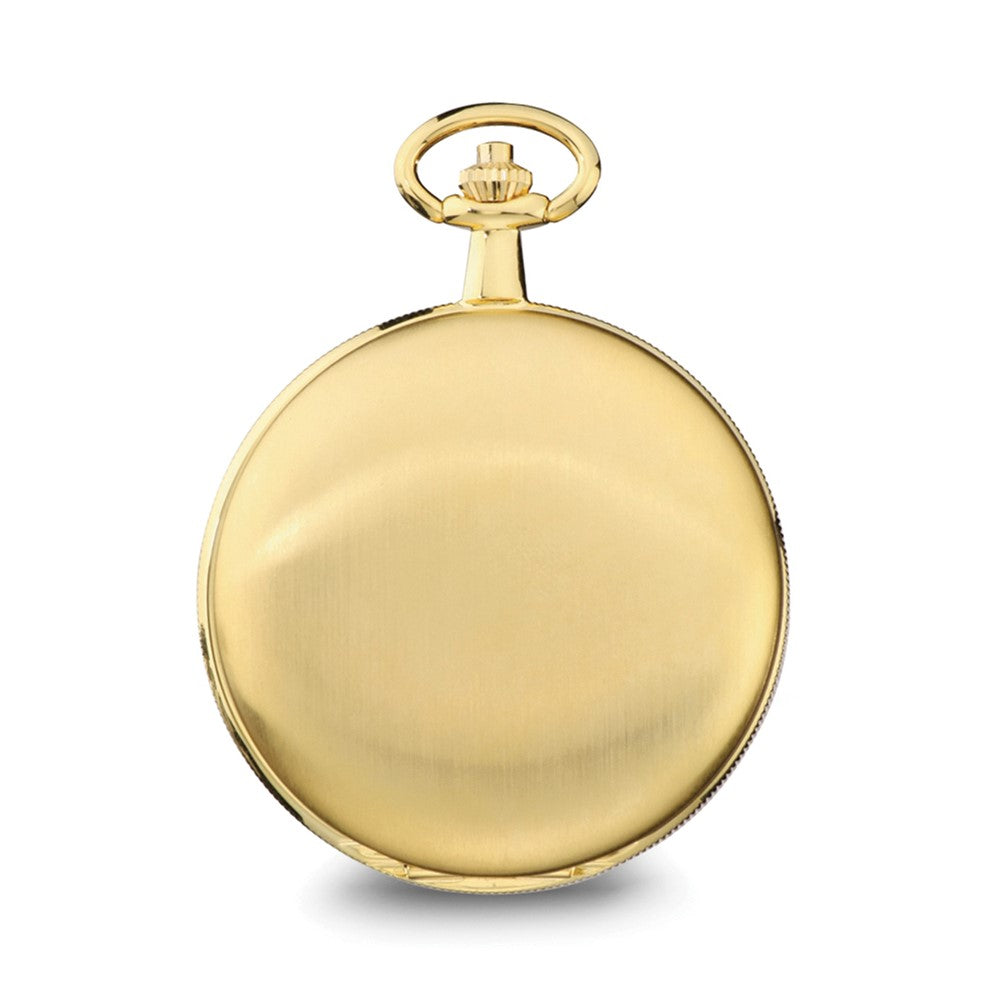 Alternate view of the Charles Hubert Gold Finish Satin White Dial Day/Date Pocket Watch by The Black Bow Jewelry Co.