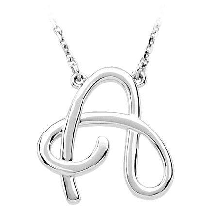 Olivia Script Initial Collection by The Black Bow Jewelry Co.