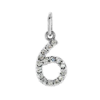 Diamond Mini Number Pendant Collection by The Black Bow Jewelry Co.