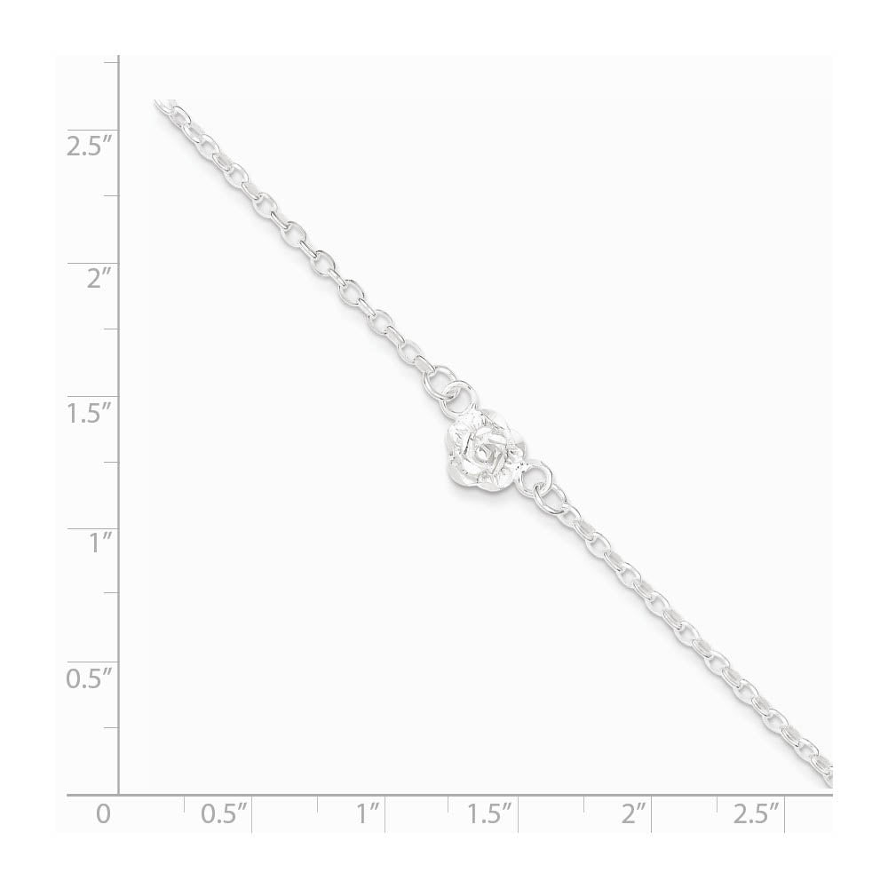 Alternative view of Sun Charm Anklet in Sterling Silver, 9 inch