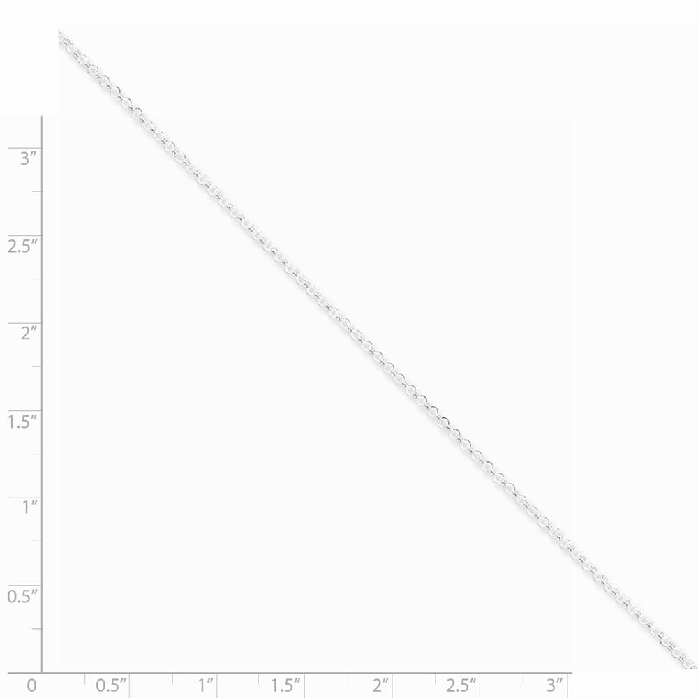 Alternate view of the Sterling Silver 1.5mm Rolo Chain Anklet, 9 Inch by The Black Bow Jewelry Co.