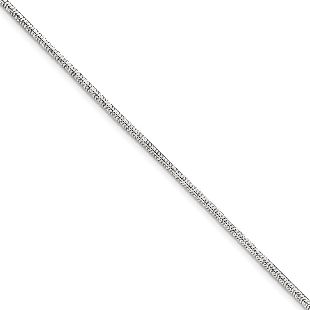 Sterling Silver 2mm, Snake Chain Anklet, 9 Inch, Item A8290-09 by The Black Bow Jewelry Co.