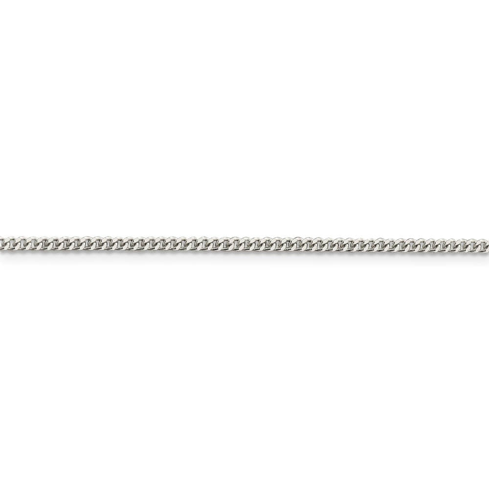 Alternate view of the Sterling Silver 2mm Solid Curb Chain Anklet by The Black Bow Jewelry Co.