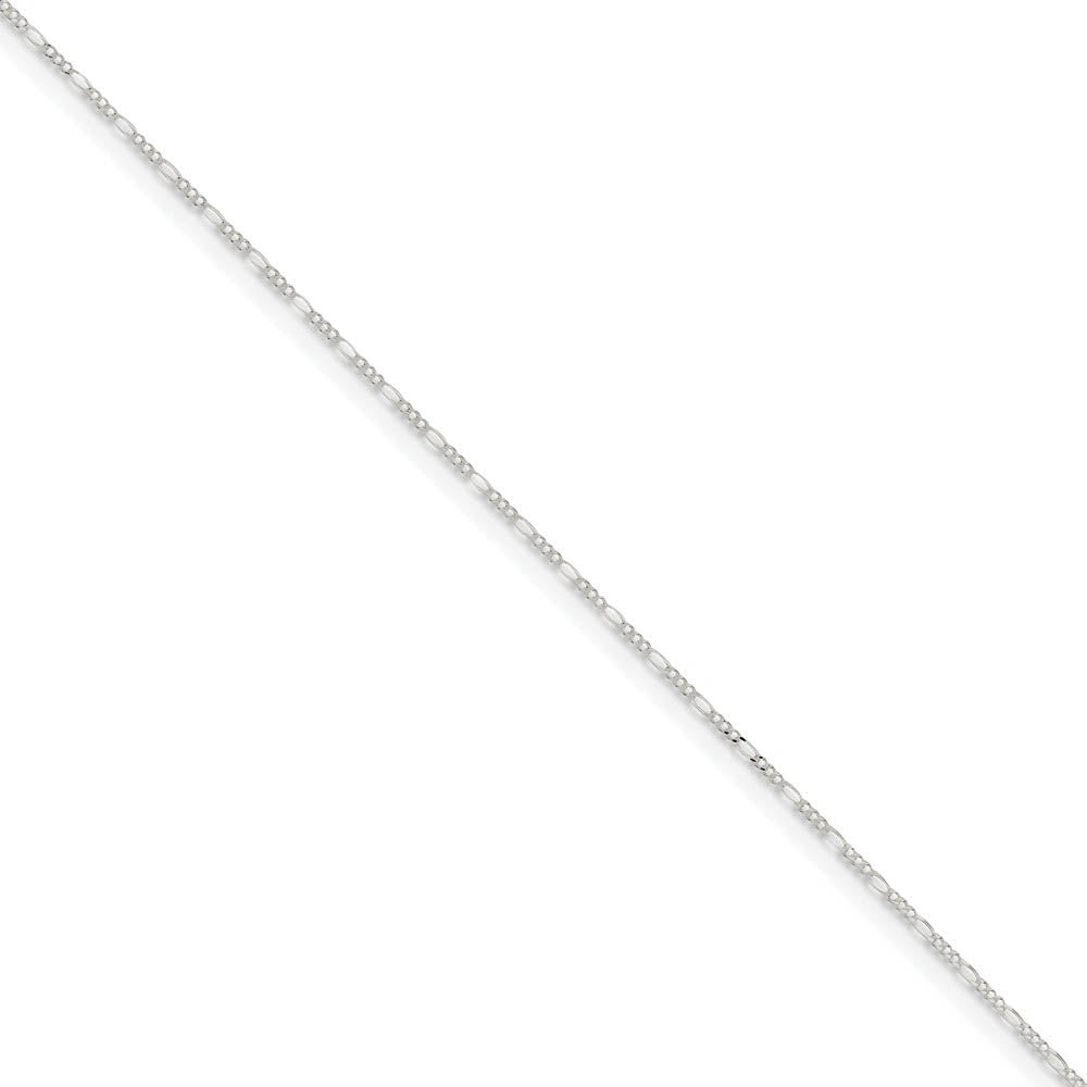 Sterling Silver 1.5mm Solid Figaro Chain Anklet, 9 Inch, Item A8402-09 by The Black Bow Jewelry Co.