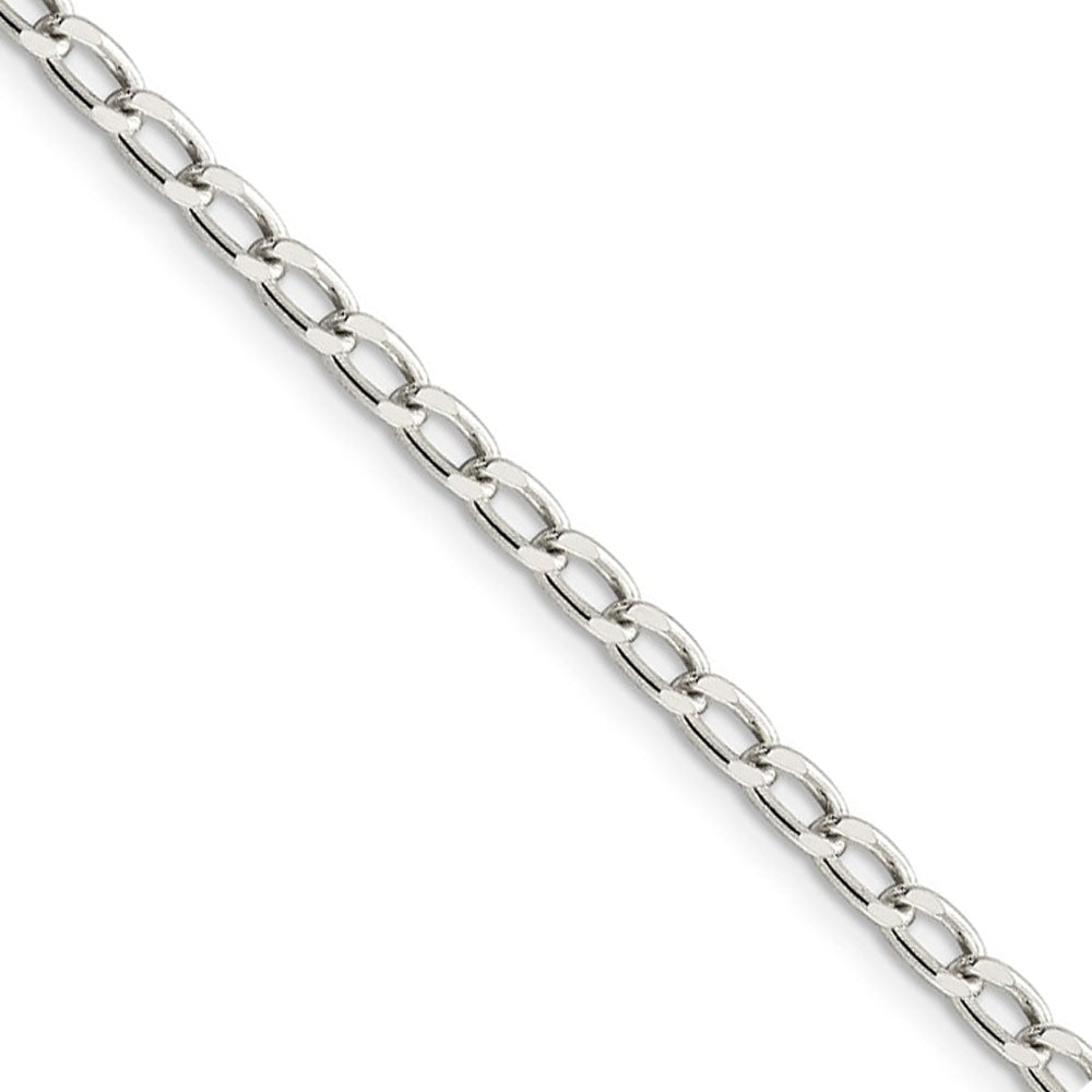 Silver curb online chain anklet