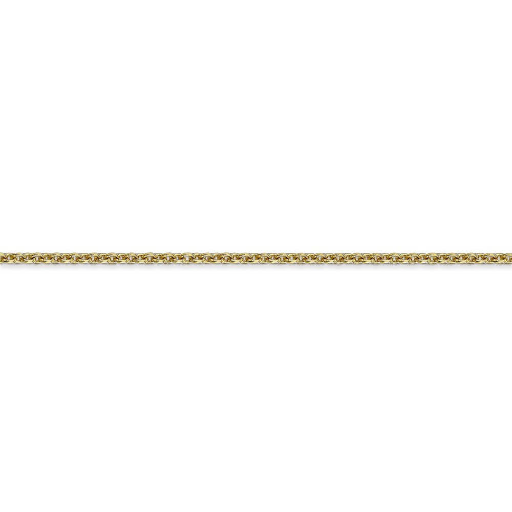Alternate view of the 2mm 10k Yellow Gold Solid Cable Chain Anklet by The Black Bow Jewelry Co.