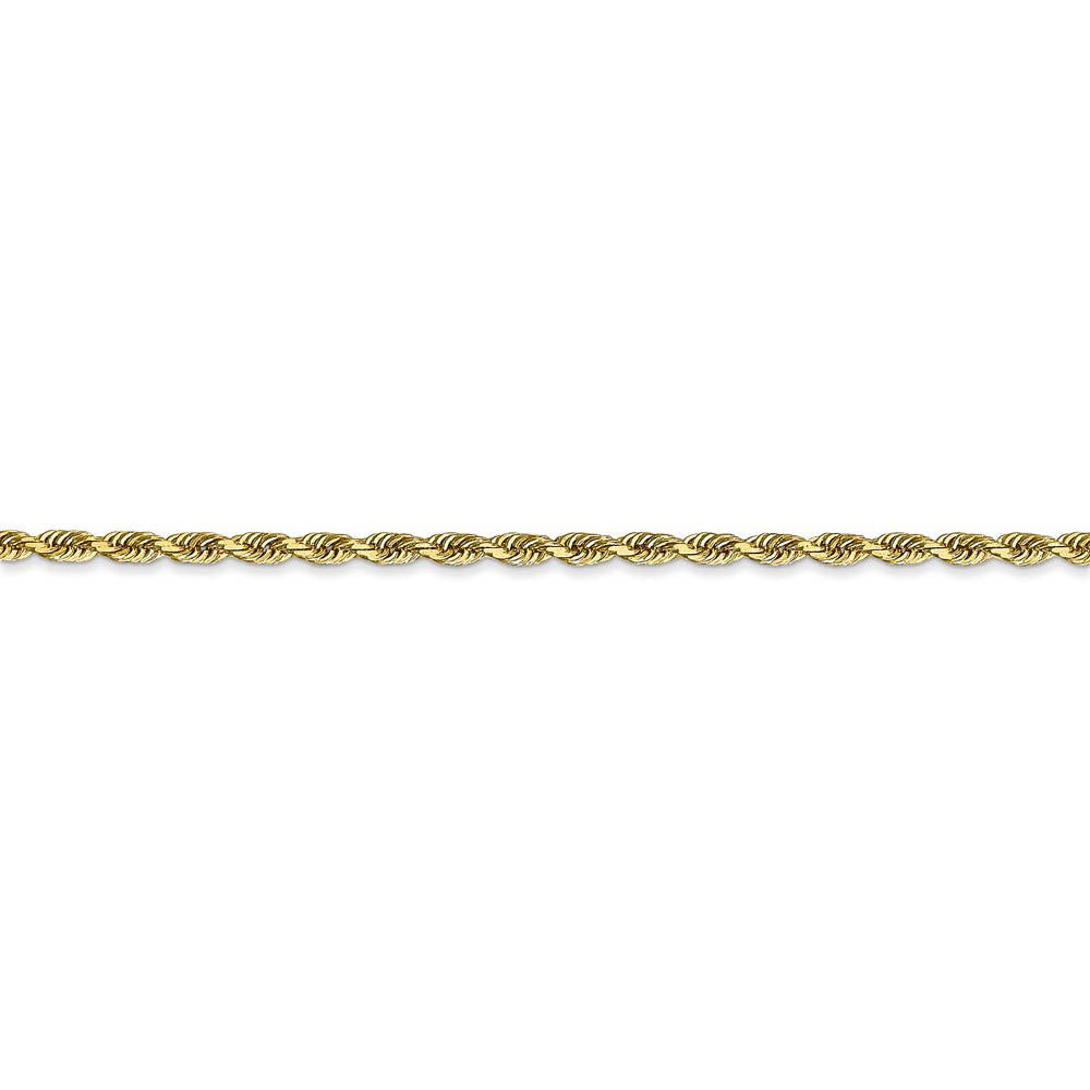 Alternate view of the 2.25mm 10k Yellow Gold D/C Quadruple Rope Chain Anklet by The Black Bow Jewelry Co.