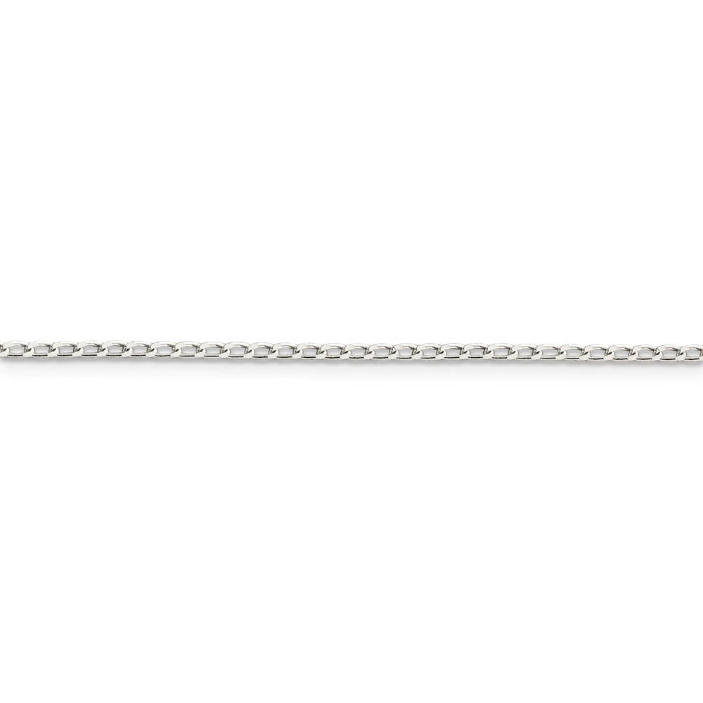 Alternate view of the 1.5mm Sterling Silver Solid Open Curb Chain Anklet by The Black Bow Jewelry Co.
