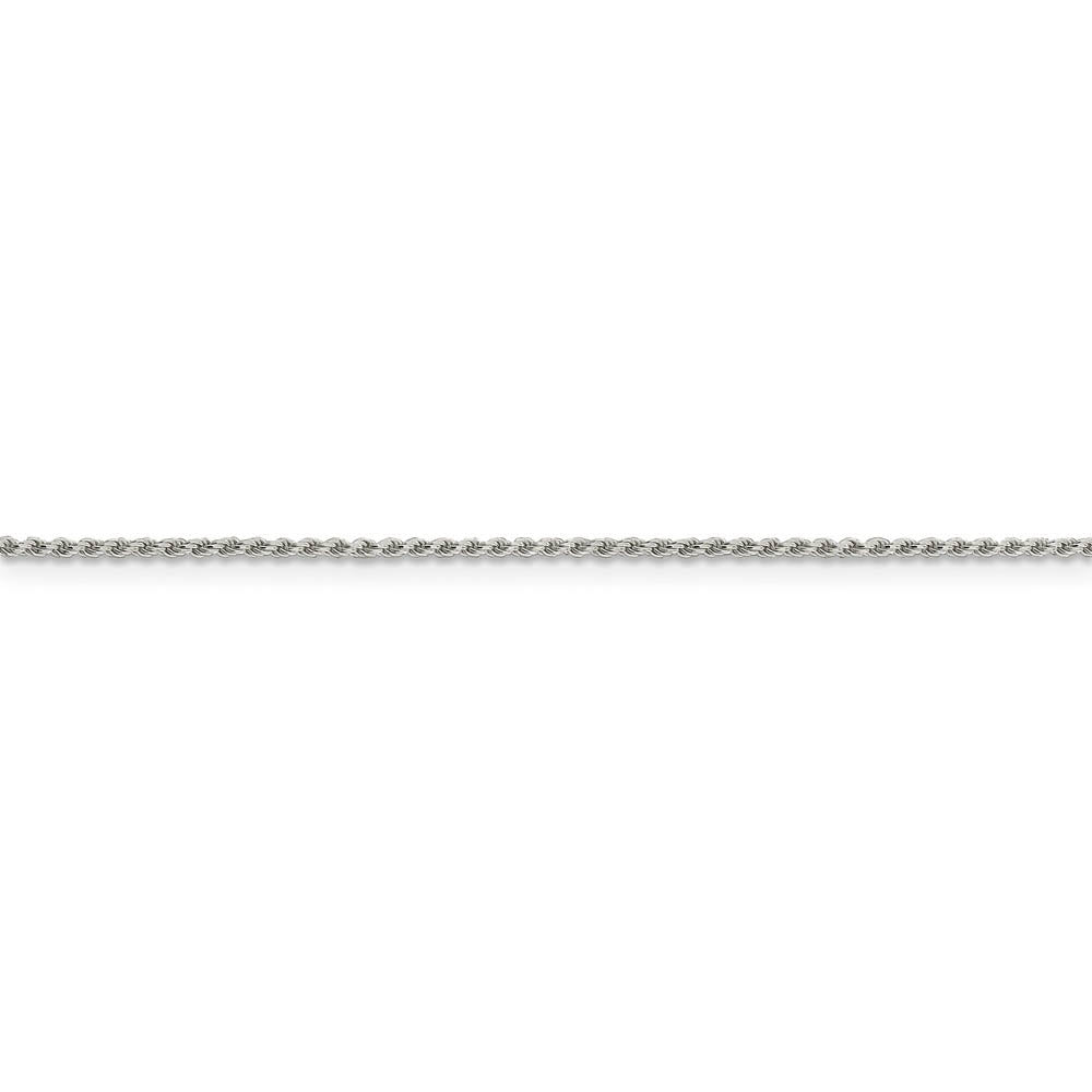 Alternate view of the 1.1mm Sterling Silver Solid Diamond Cut Rope Chain Anklet, 9 Inch by The Black Bow Jewelry Co.
