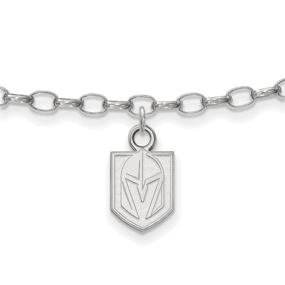 Sterling Silver NHL Vegas Golden Knights Anklet, 9 Inch, Item A8912 by The Black Bow Jewelry Co.