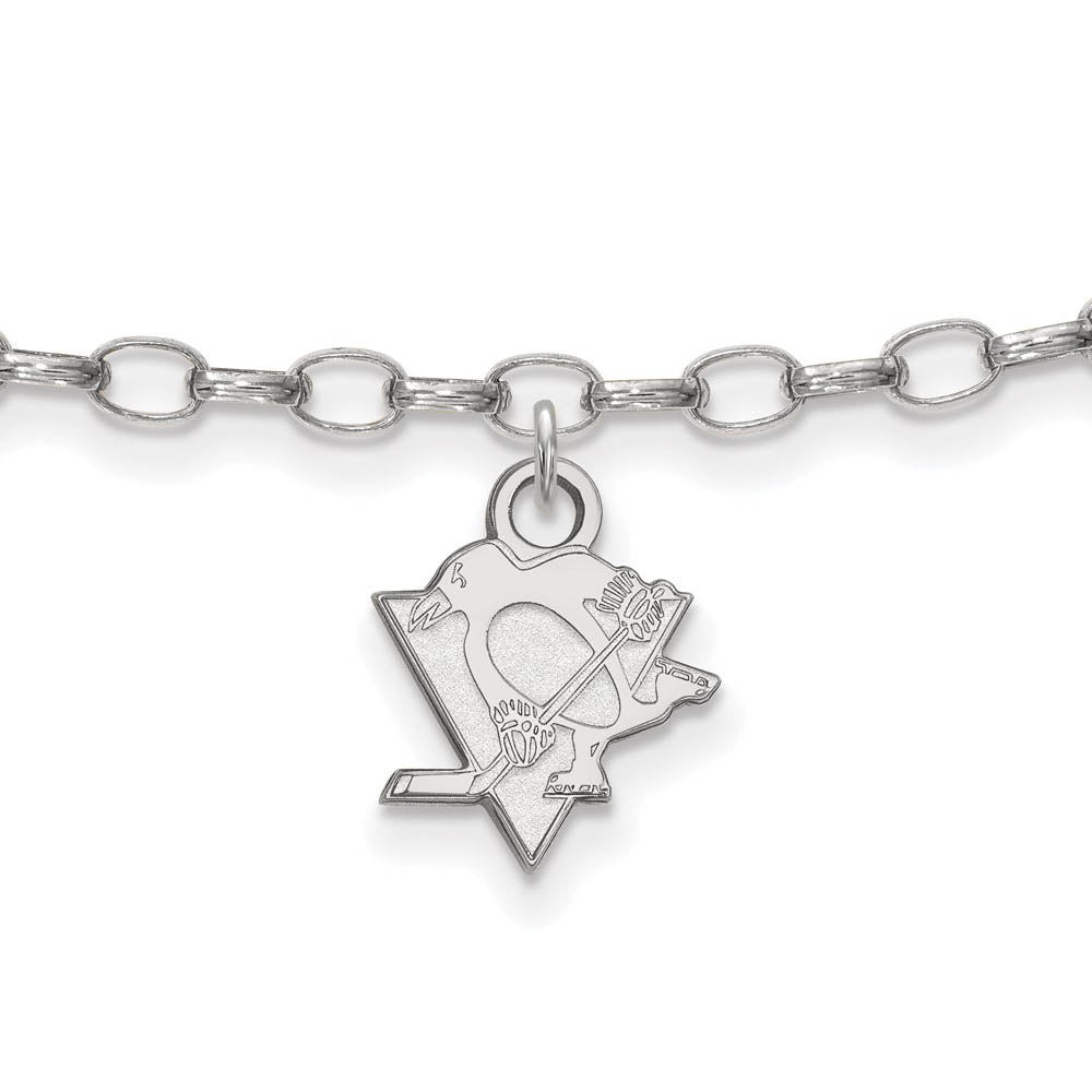 Sterling Silver NHL Pittsburgh Penguins Anklet, 9 Inch, Item A8916 by The Black Bow Jewelry Co.
