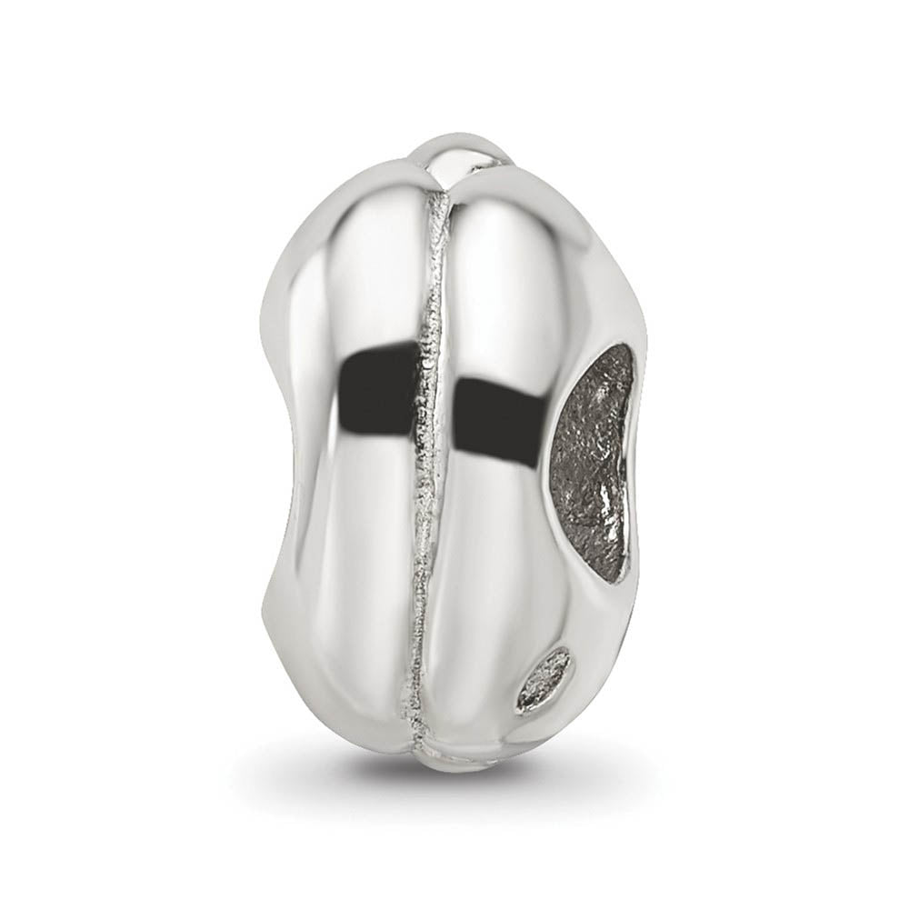 Alternate view of the Sterling Silver Enameled Hot Dog Bead Charm by The Black Bow Jewelry Co.