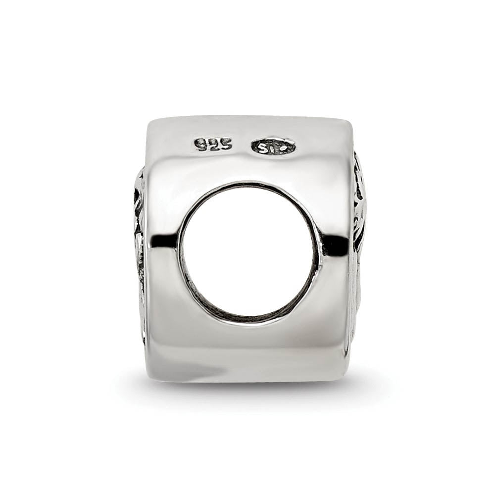 Alternate view of the Sterling Silver Angel Bead Charm by The Black Bow Jewelry Co.