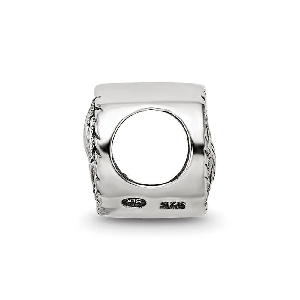 Alternate view of the Sterling Silver Praying Hands Bead Charm by The Black Bow Jewelry Co.