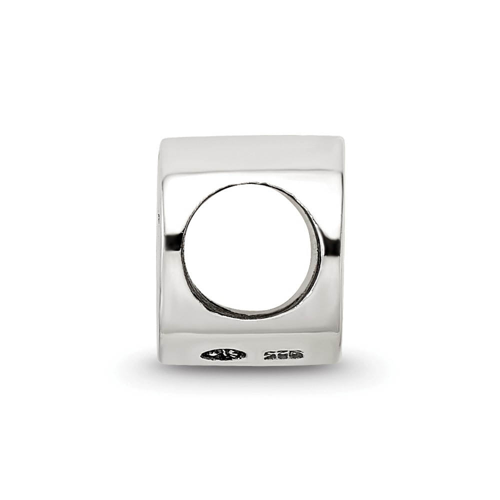 Alternate view of the Sterling Silver Star of David Round Bead Charm by The Black Bow Jewelry Co.